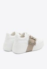 Roger Vivier Viv' Skate Flatform Sneakers White RVW73729110-LXQ-9997