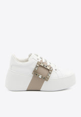 Roger Vivier Viv' Skate Flatform Sneakers White RVW73729110-LXQ-9997