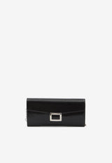 Roger Vivier Belle Vivier Patent Leather Chain Clutch Black RAWAWSB4400-UKP-B999
