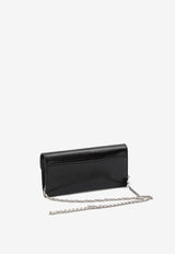 Roger Vivier Belle Vivier Patent Leather Chain Clutch Black RAWAWSB4400-UKP-B999