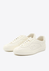 Gucci G75 Perforated Leather Low-Top Sneakers White 795430-AAEFI-9110