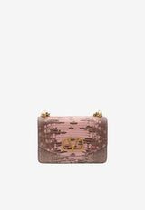 Valentino Vain Snake Print Leather Chain Shoulder Bag Pink 6W2B0R17-YUB-R1G