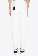Fendi Selleria Straight-Leg Jeans White FLP288-AUAH-F0QA0