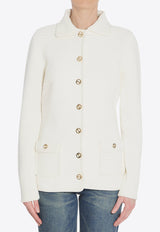 Gucci Buttoned Monogram Cardigan White 819372-XKEOP-9055