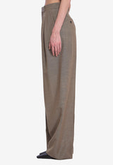 Saint Laurent Tailored Straight-Leg Pants Beige 824389-Y1I25-1506