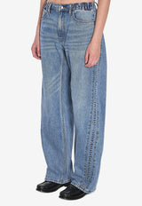 Alexander Wang Washed Wide-Leg Jeans Blue 4DC3244397--486