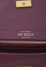 Dolce & Gabbana My Sicily Calf Leather Top Handle Bag Bordeaux BB7782-B7321-80346