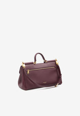 Dolce & Gabbana My Sicily Calf Leather Top Handle Bag Bordeaux BB7782-B7321-80346