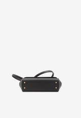 Dolce & Gabbana Elongated Sicily Calf Leather Shoulder Bag Black BB7652-B1001-80999