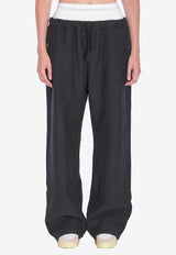 Alexander Wang Wide-Leg Track Pants Black 4CC1244349--020A
