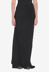 Alaïa Draped Maxi Skirt Black AA9J2378J050B--995