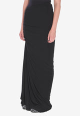Alaïa Draped Maxi Skirt Black AA9J2378J050B--995
