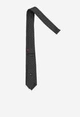 Gucci Jacquard Horsebit Silk Tie Black 836134-4E009-1063