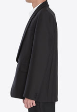 Loewe Single-Breasted Wool and Silk Jacket Black H526Y03WC2--1100