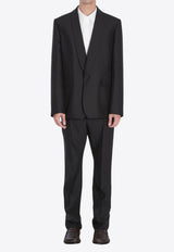 Loewe Single-Breasted Wool and Silk Jacket Black H526Y03WC2--1100