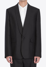 Loewe Single-Breasted Wool and Silk Jacket Black H526Y03WC2--1100