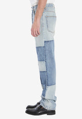 Gucci Patchwork Denim Pants Light Blue 835163-XDDCV-4681