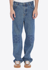 Loewe Anagram Washed Baggy Jeans Blue H526Y11WA6--5320