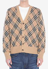 Burberry Signature Check Wool-Blend Cardigan Beige 8110629--B9368