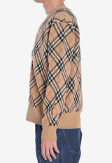 Burberry Signature Check Wool-Blend Cardigan Beige 8110629--B9368