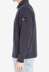 Stone Island Compass Patch Long-Sleeved Polo T-shirt Blue K2S156100054-S0238-V0026