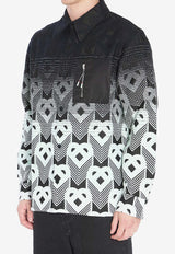 Casablanca Geometric Jacquard Gradient Overshirt Black MPF25JK37401--WHITE