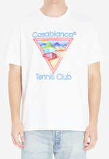 Casablanca Tennis Club Icon Printed T-shirt White MPF25JTS00101--WHITE