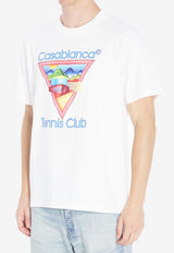 Casablanca Tennis Club Icon Printed T-shirt White MPF25JTS00101--WHITE