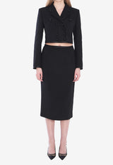 Dolce & Gabbana Longuette Pencil Skirt Black F4BBPT-FUBD2-N0000