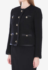 Dolce & Gabbana Tweed Single-Breasted Jacket Black F27DAZ-FU3JL-N0000