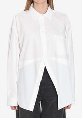 Balenciaga Logo Poplin Shirt White 814101-TNM60-9000