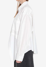 Balenciaga Logo Poplin Shirt White 814101-TNM60-9000