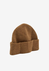 AMI PARIS Ami De Coeur Alpaca Wool Beanie Brown UB0005-KN0135-217