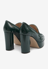 Gianvito Rossi Hadden 105 Patent Leather Platform Pumps Green G25356-70RIC-MALACHITE