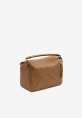 Loewe Large Puzzle Edge Grained Leather Top Handle Bag Brown B510PNL-X01-6518