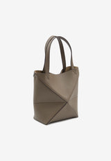 Loewe Mini Puzzle Fold Calf Leather Tote Bag Taupe A779V25X19--3170