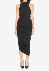 Jacquemus Piazza Ruched Midi Dress Black DRW00722A-W00211-990