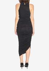 Jacquemus Piazza Ruched Midi Dress Black DRW00722A-W00211-990