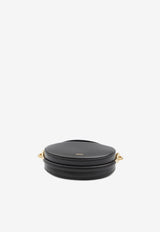 Burberry Bridle Hammered Leather Crescent Handbag Black 8116860--BLACK