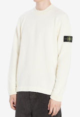 Stone Island Compass Patch Brushed Wool Sweater Ivory K2S155100056-S00N2-V0093
