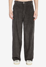 Corduroy Straight-Leg Pants