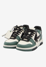 Off-White Out of Office Leather Sneakers Green OMIA189F25-LEA003-0310