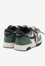 Off-White Out of Office Leather Sneakers Green OMIA189F25-LEA003-0310