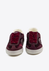 Gucci G75 Low-Top Velvet Sneakers Bordeaux 812656-AAE4N-5031