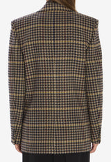 Saint Laurent Wool Check Oversized Jacket Multicolor 837047-Y3J60-1016