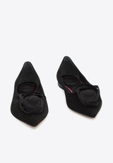 Roger Vivier I Love Vivier Suede Ballet Flats Black RVW50243560-UVN-B999