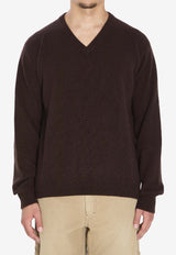 Maison Margiela Cashmere V-neck Sweater Brown S50HN0014-M13145-144M