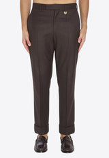 Burberry Tailored Wool Pants Brown 8115552--BROWN