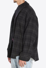 Balenciaga Layered-Effect Long-Sleeved Shirt Black 839196-TSM30-1852