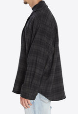 Balenciaga Layered-Effect Long-Sleeved Shirt Black 839196-TSM30-1852